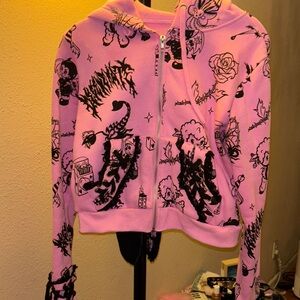Current Mood Pink Graphic Sweater